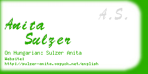 anita sulzer business card